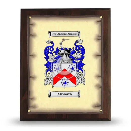 Alsworth Coat of Arms Plaque
