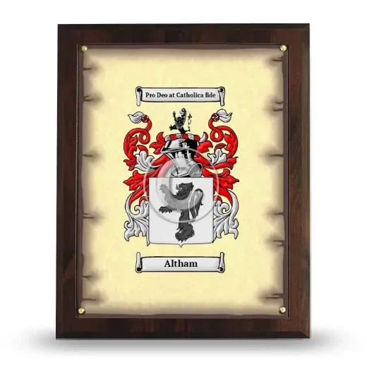 Altham Coat of Arms Plaque