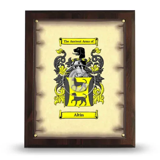 Altin Coat of Arms Plaque
