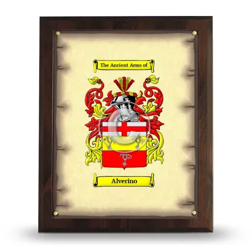 Alverino Coat of Arms Plaque