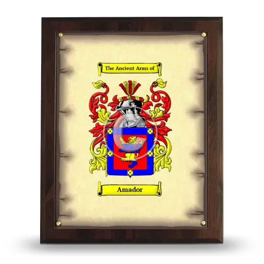 Amador Coat of Arms Plaque