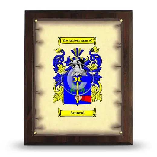 Amaral Coat of Arms Plaque