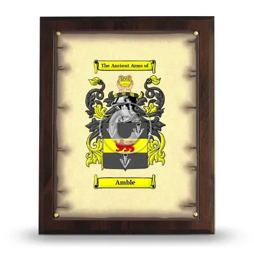 Amble Coat of Arms Plaque