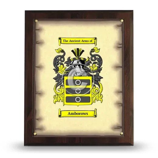 Amborows Coat of Arms Plaque
