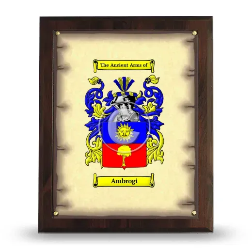 Ambrogi Coat of Arms Plaque