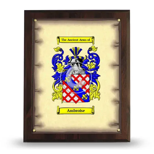 Ambroise Coat of Arms Plaque