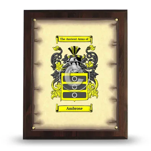 Ambrose Coat of Arms Plaque