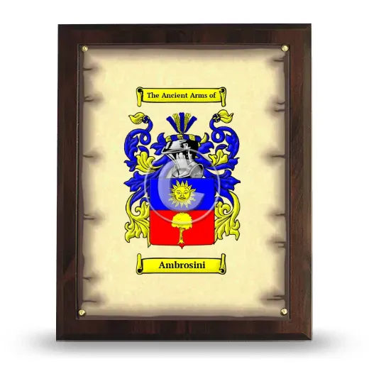 Ambrosini Coat of Arms Plaque