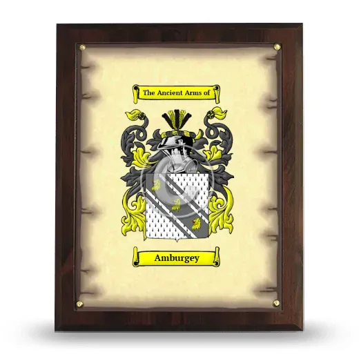 Amburgey Coat of Arms Plaque