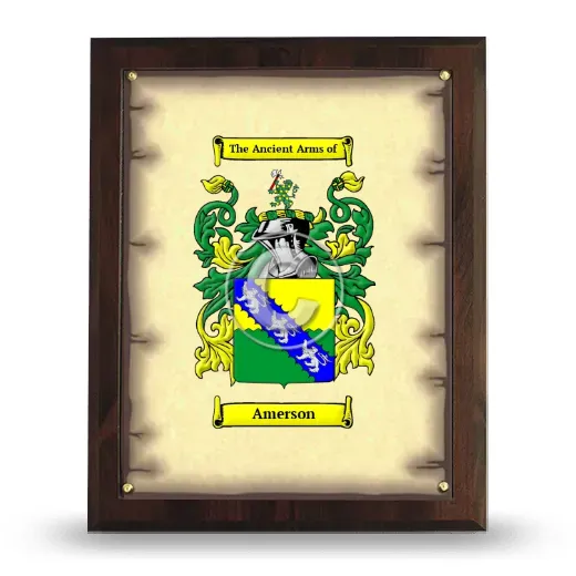 Amerson Coat of Arms Plaque