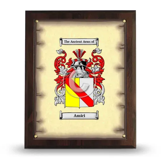 Amici Coat of Arms Plaque