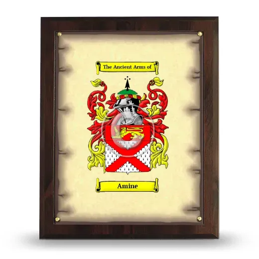 Amine Coat of Arms Plaque