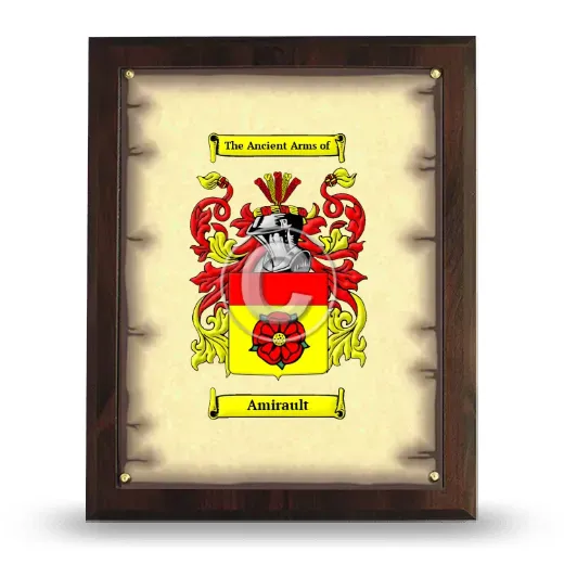 Amirault Coat of Arms Plaque