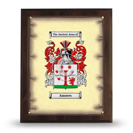 Amores Coat of Arms Plaque