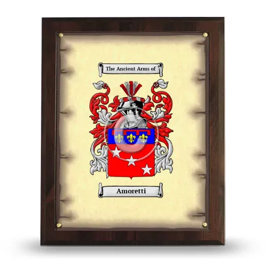 Amoretti Coat of Arms Plaque