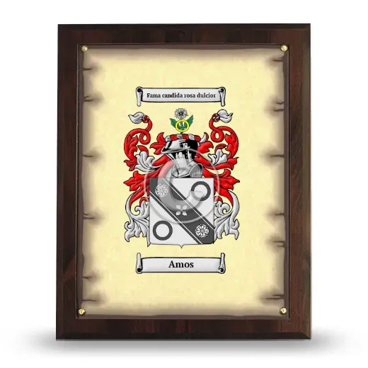 Amos Coat of Arms Plaque