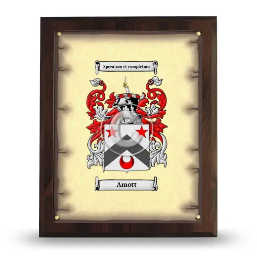 Amott Coat of Arms Plaque