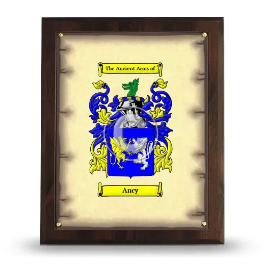 Ancy Coat of Arms Plaque