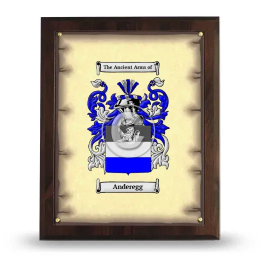 Anderegg Coat of Arms Plaque