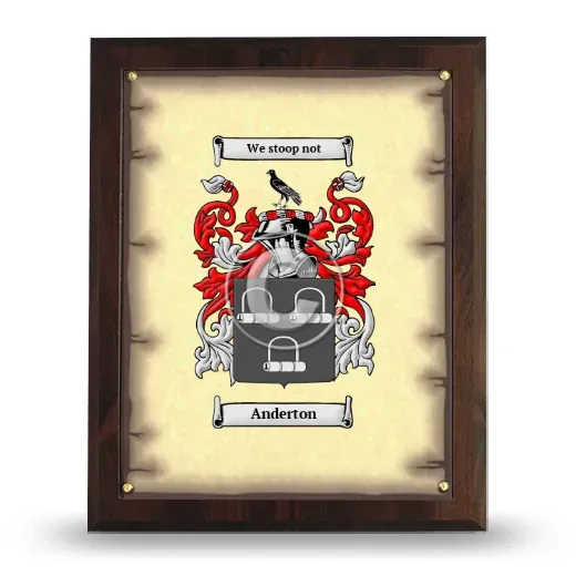Anderton Coat of Arms Plaque