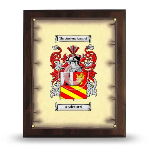 Andreutti Coat of Arms Plaque