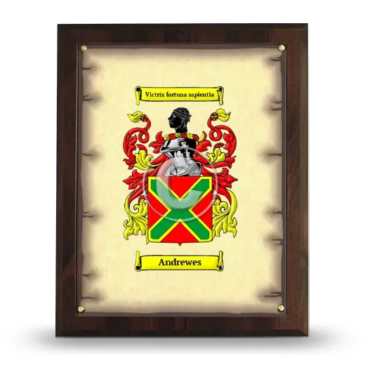 Andrewes Coat of Arms Plaque