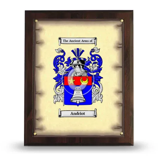Andriot Coat of Arms Plaque
