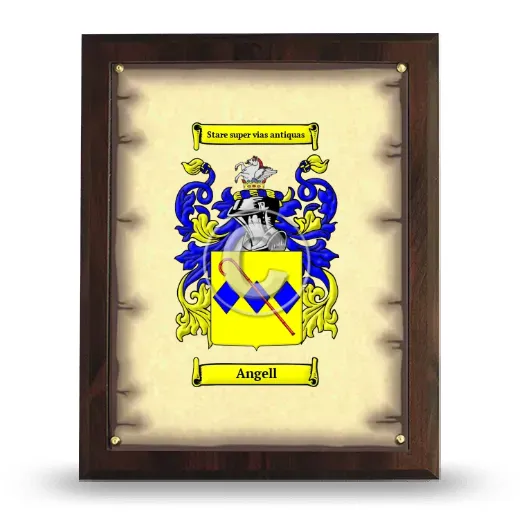 Angell Coat of Arms Plaque