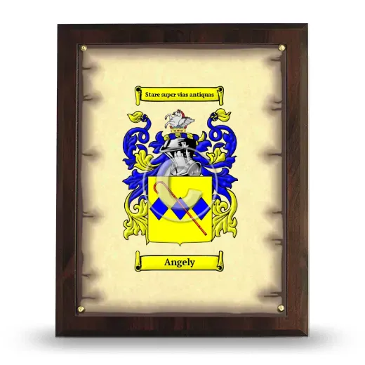 Angely Coat of Arms Plaque
