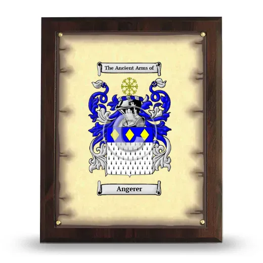 Angerer Coat of Arms Plaque