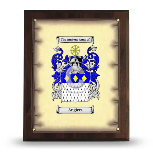 Angiers Coat of Arms Plaque