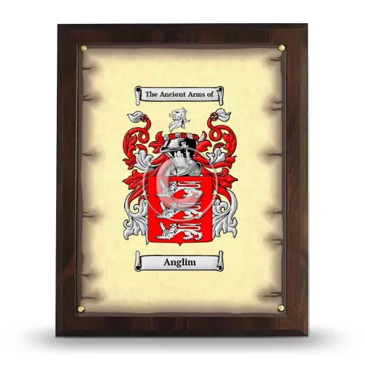 Anglim Coat of Arms Plaque