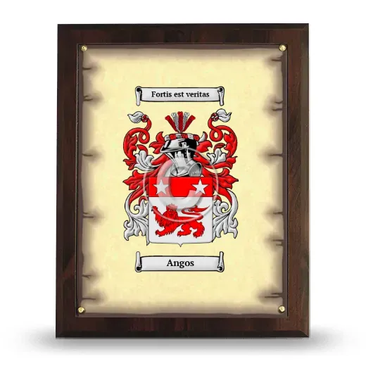 Angos Coat of Arms Plaque