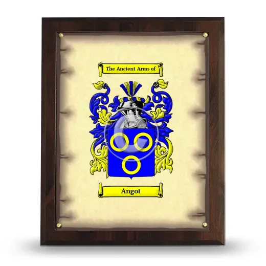 Angot Coat of Arms Plaque