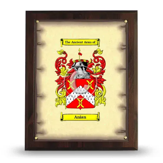Anian Coat of Arms Plaque