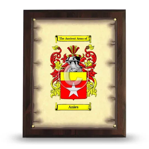 Anies Coat of Arms Plaque