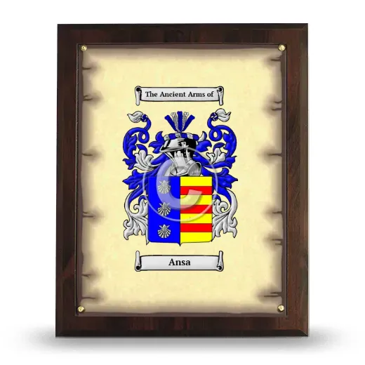 Ansa Coat of Arms Plaque