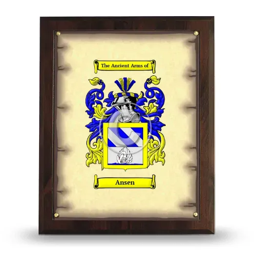 Ansen Coat of Arms Plaque