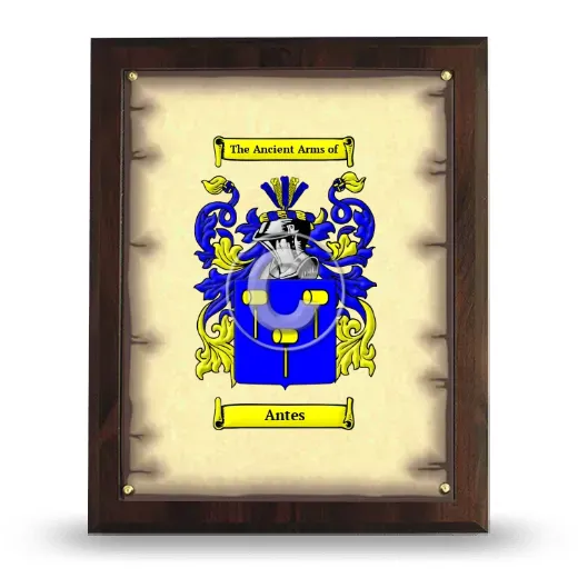 Antes Coat of Arms Plaque