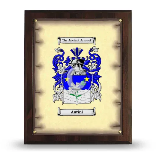 Antini Coat of Arms Plaque