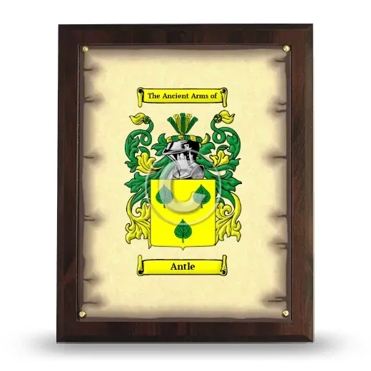 Antle Coat of Arms Plaque