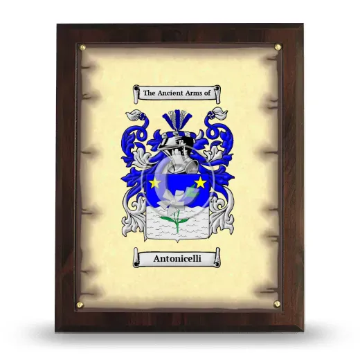 Antonicelli Coat of Arms Plaque