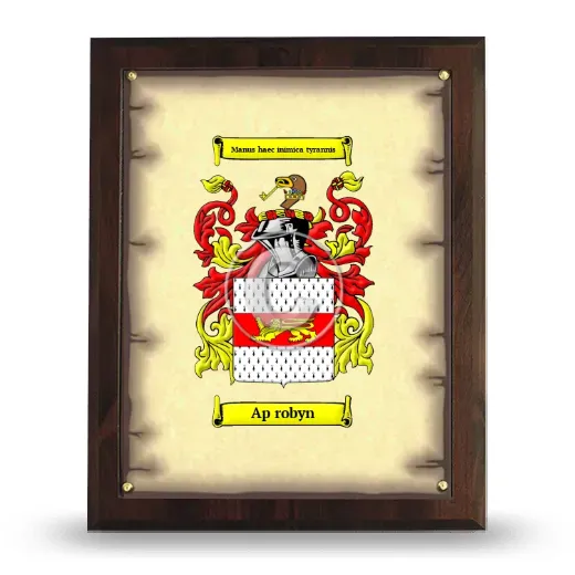 Ap robyn Coat of Arms Plaque