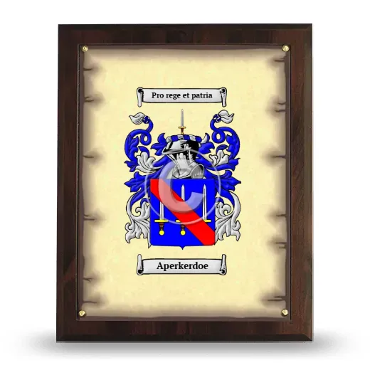 Aperkerdoe Coat of Arms Plaque