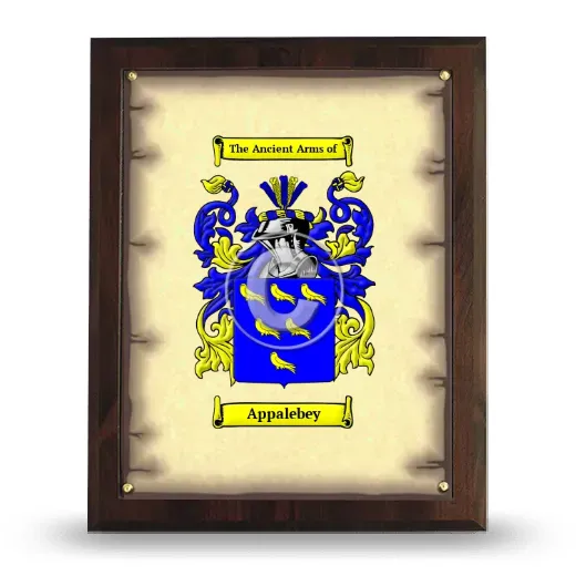 Appalebey Coat of Arms Plaque