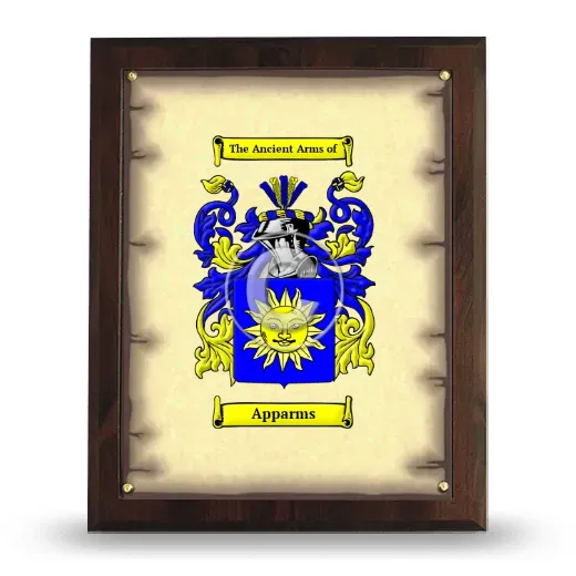 Apparms Coat of Arms Plaque