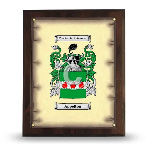 Appelton Coat of Arms Plaque