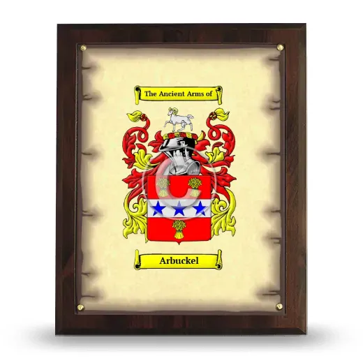 Arbuckel Coat of Arms Plaque