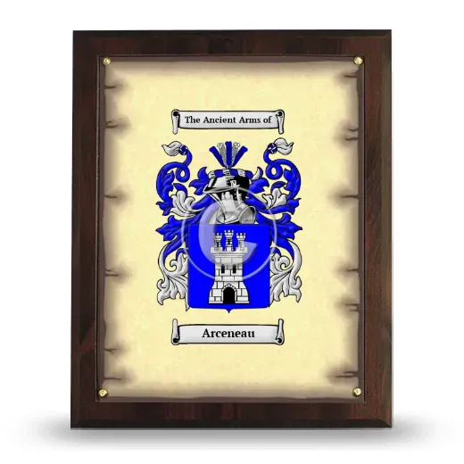 Arceneau Coat of Arms Plaque