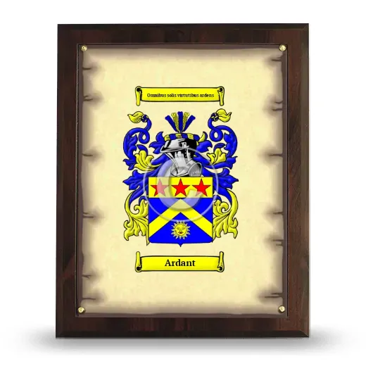 Ardant Coat of Arms Plaque